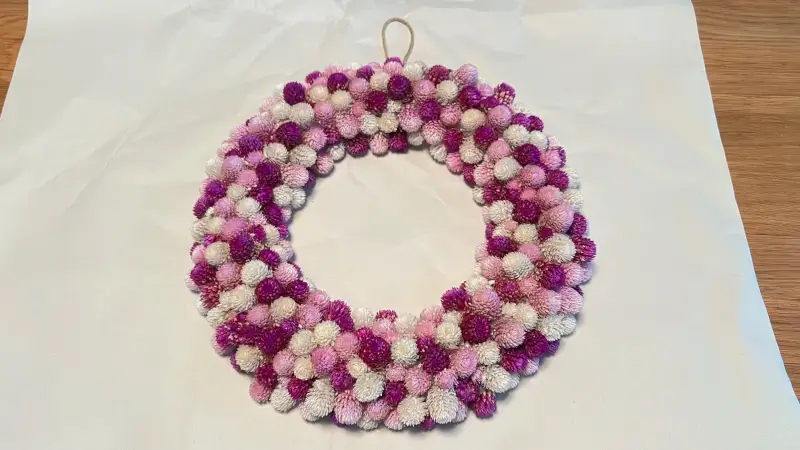 センニチコウのリースが完成！